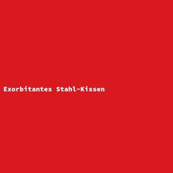 Exorbitantes Stahl-Kissen