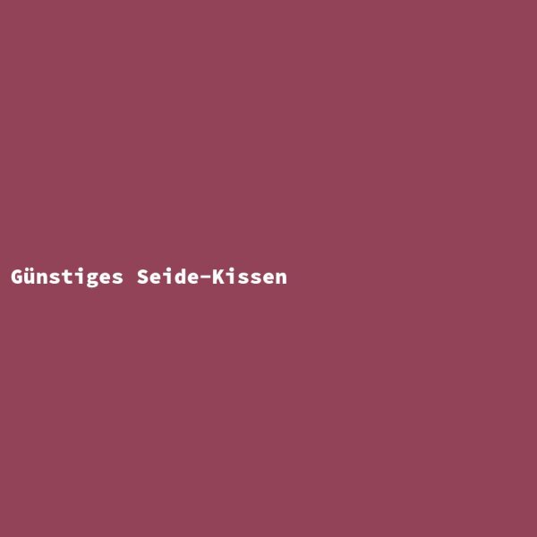 G&uuml;nstiges Seide-Kissen