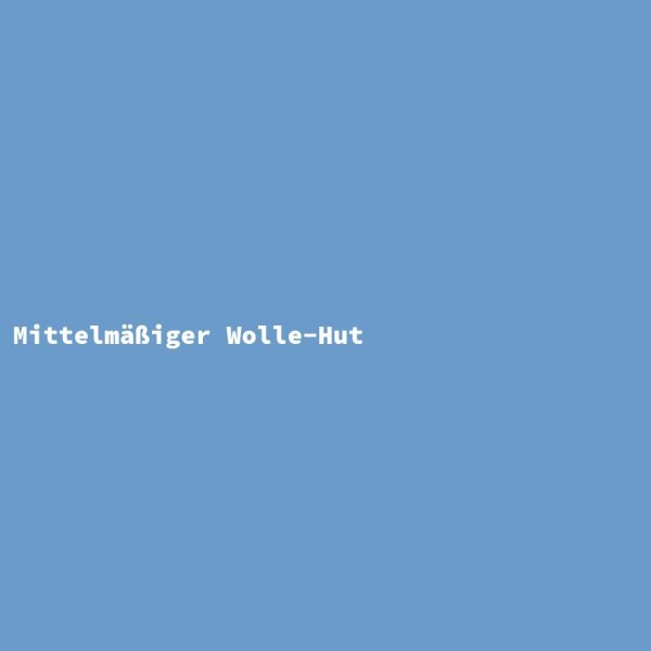 Mittelm&auml;&szlig;iger Wolle-Hut